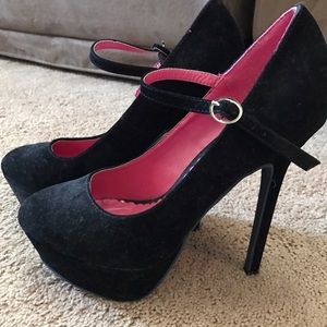 Black Suede 3in High Heels
