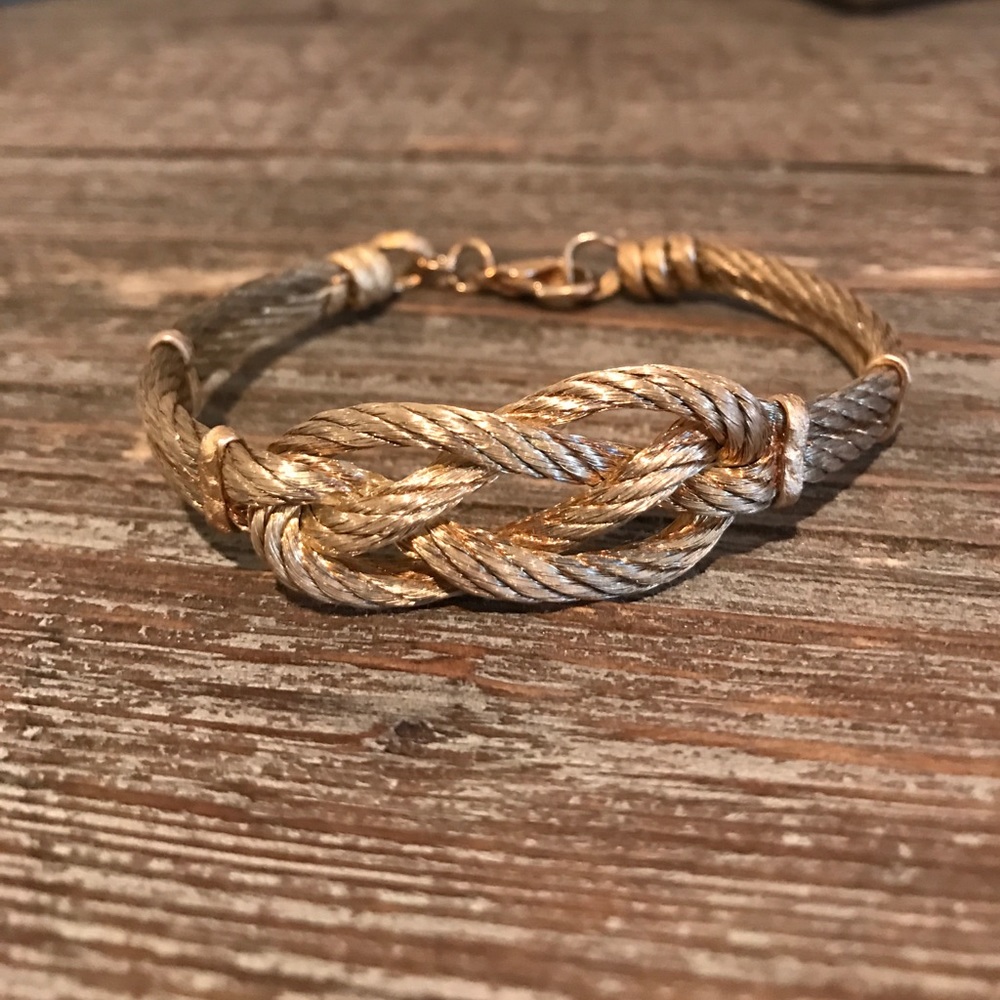 Gold nautical knot bracelet