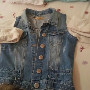 A jean jacket sweater