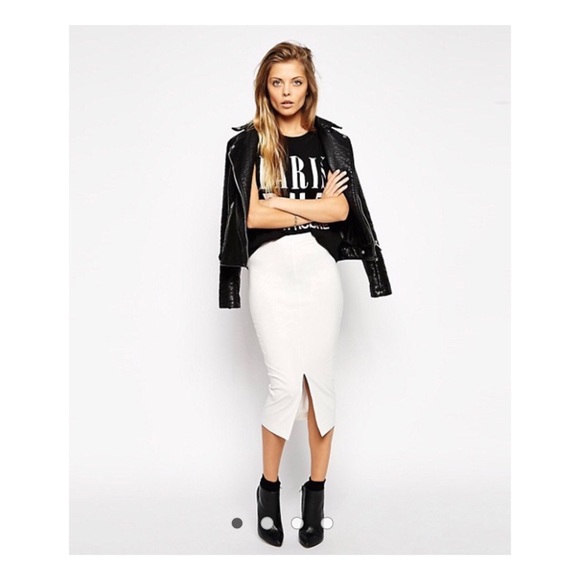 ASOS Dresses & Skirts - ASOS High Split White Skirt