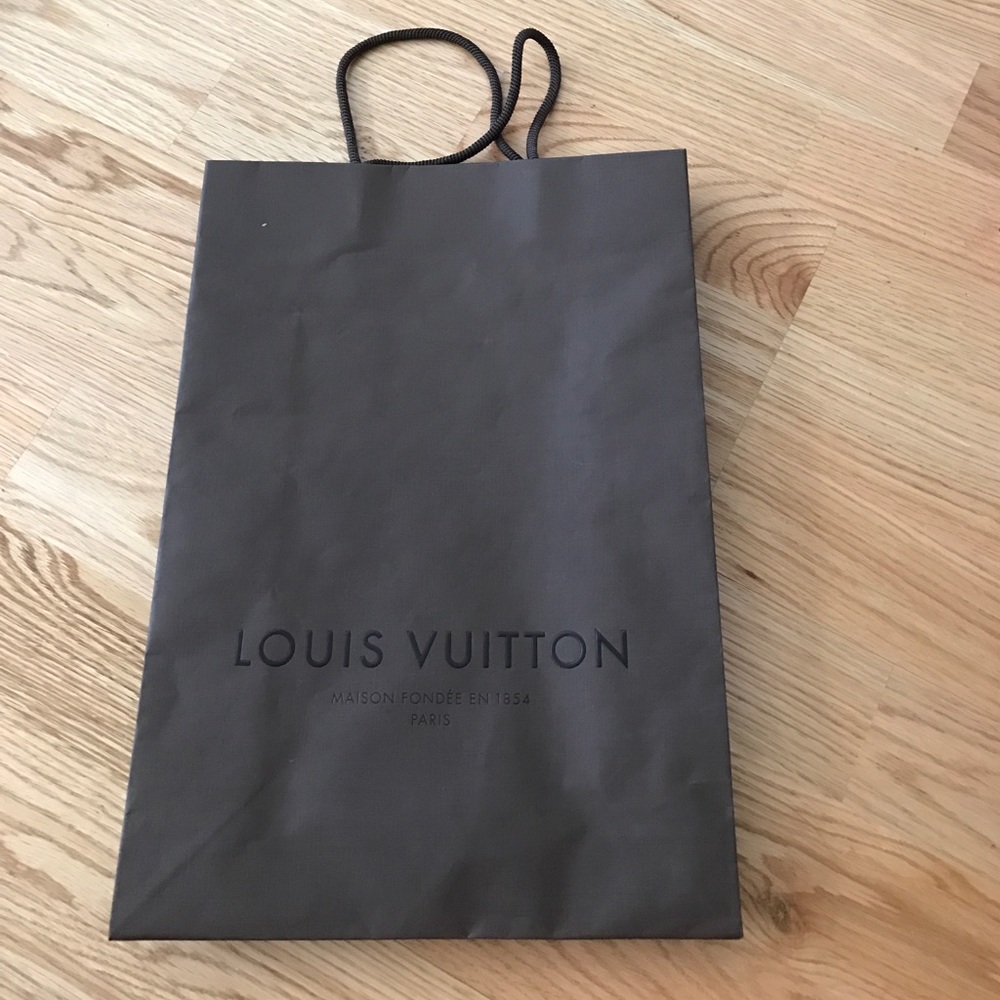 Louis vuitton brown paper shopping bag 10x14"