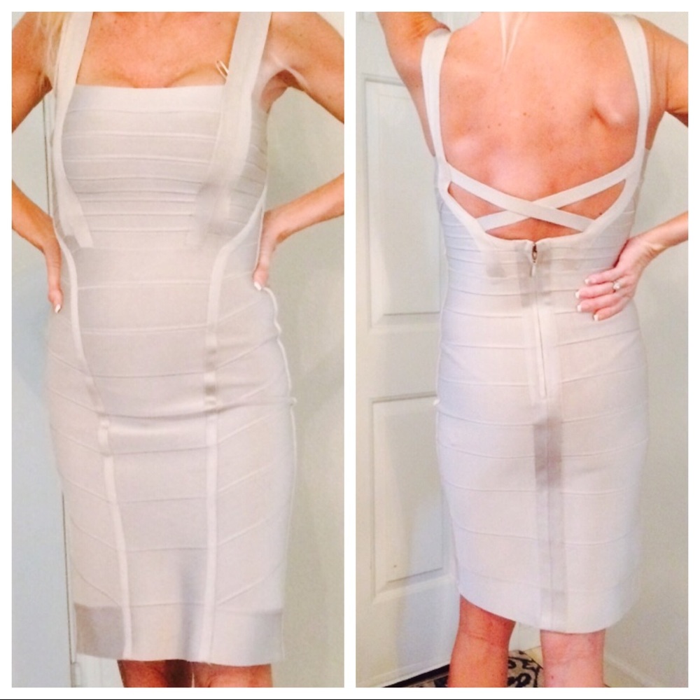 *SOLD* Herve Leger Platinum Dress