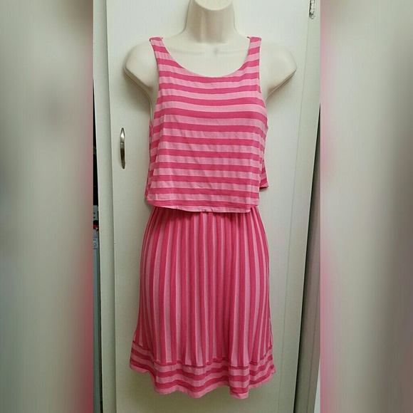 Anthropologie Dresses & Skirts - Anthropologie Ella Moss pink stripe dress