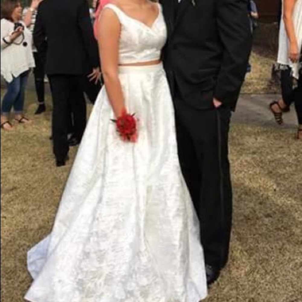 White Sherri Hill Prom Dress