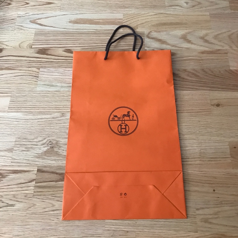 Hermes paper shopping bag 11 x16.75"