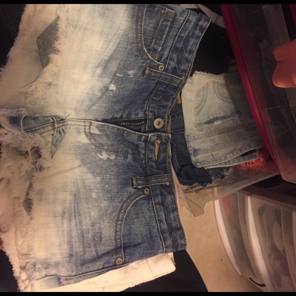 hand dyed short shorts