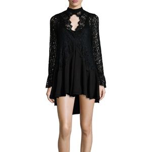 Free people Tell Tale Lace Long Sleeve Tunic
