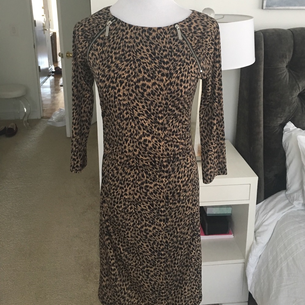 Michael Kors animal print dress size medium.