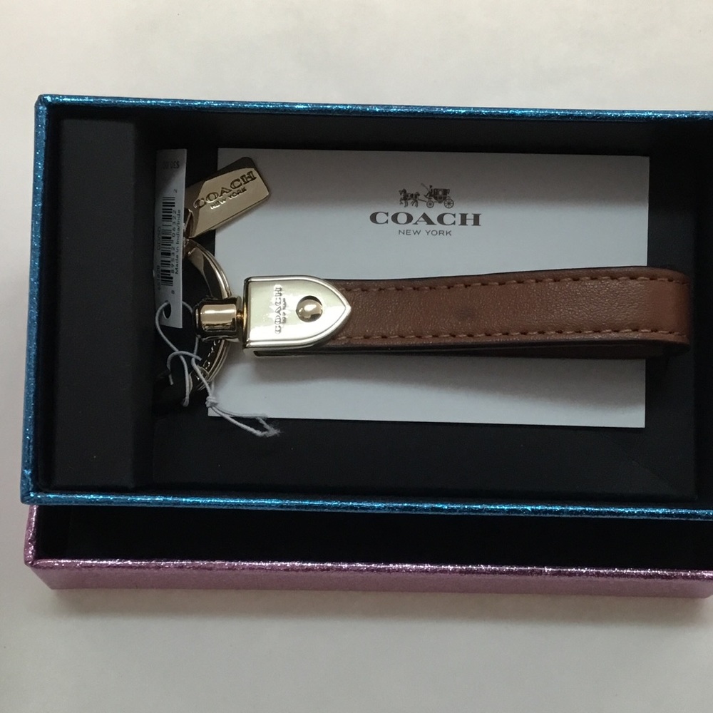 Authentic COACH Leather Loop Ring