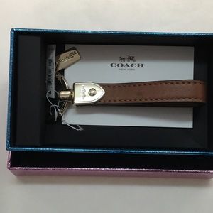 Authentic COACH Leather Loop Ring