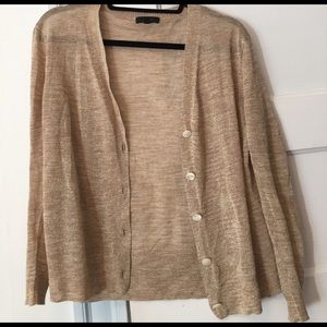 J. Crew Gold Metallic Cardigan