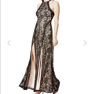 NWT!! ALINA SLEEVELESS BLACK LACE MAXI DRESS, S