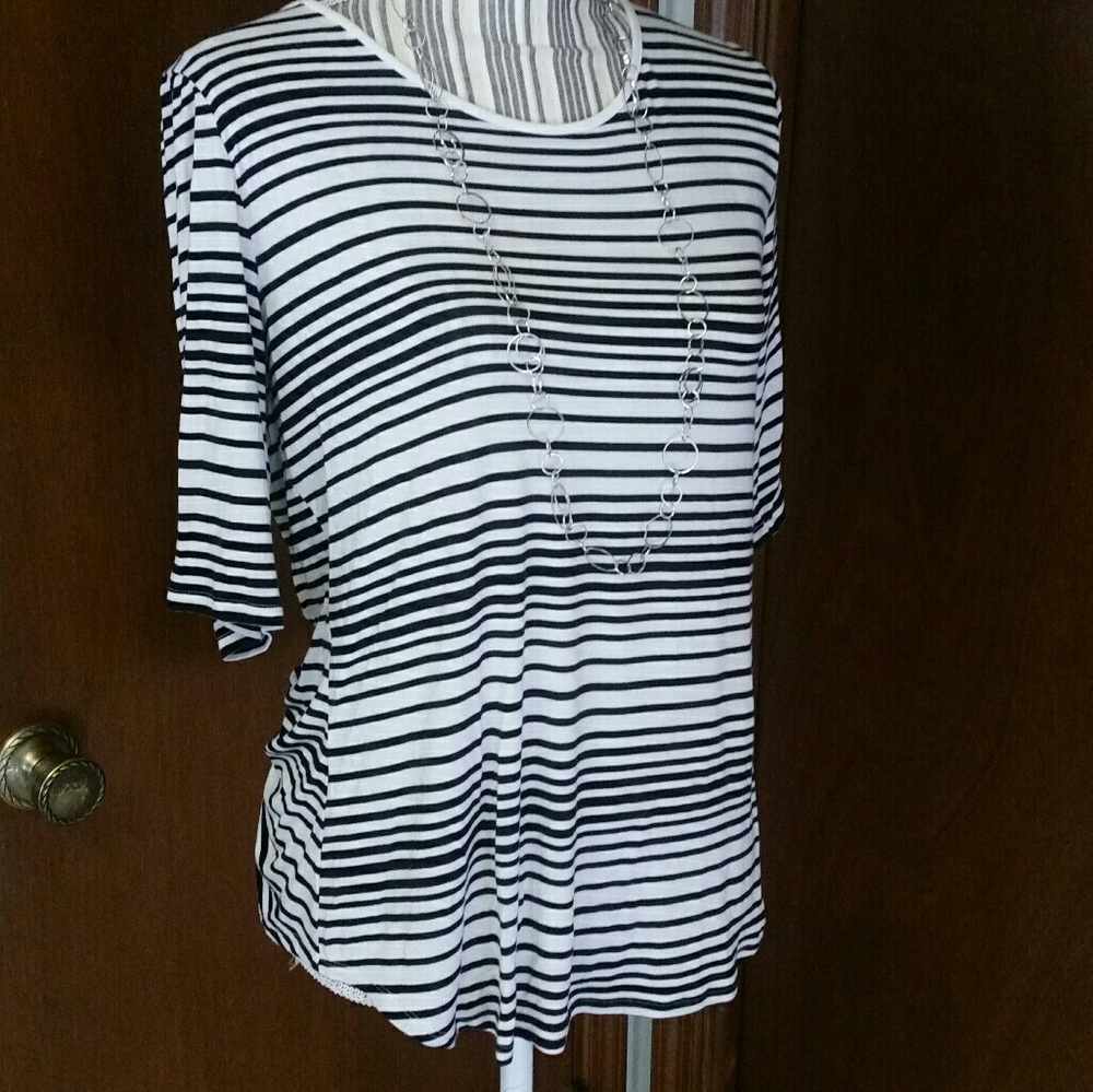 Striped Top, 3/4 Sleeves