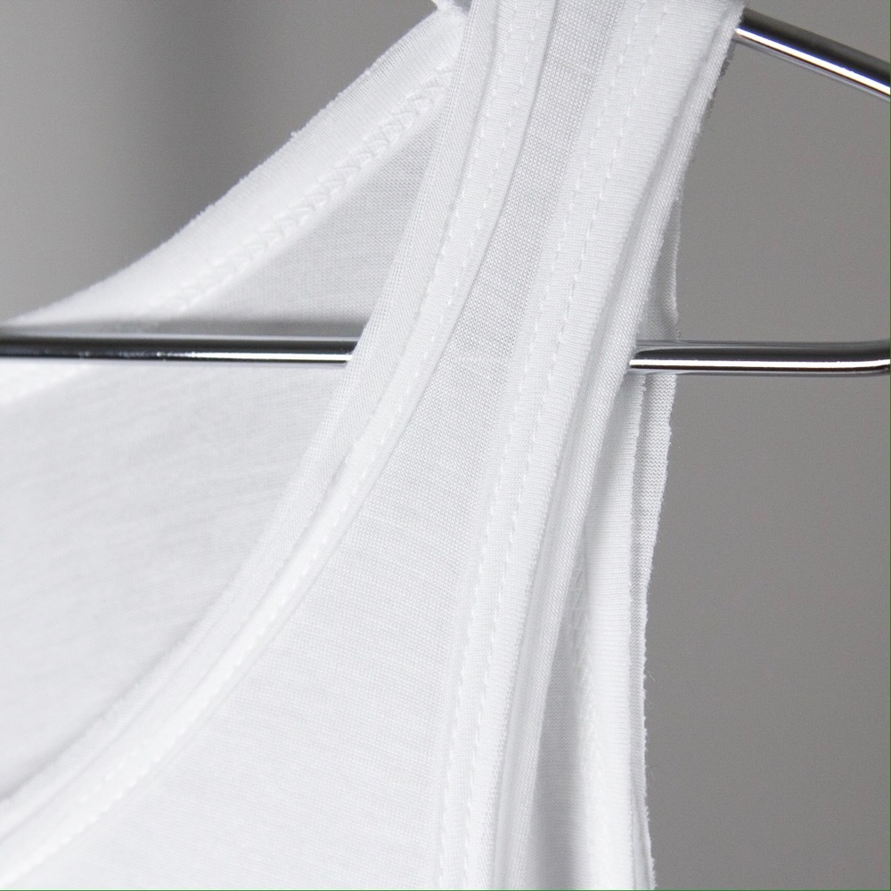 Raw Edge White Tank - Picture 4 of 8