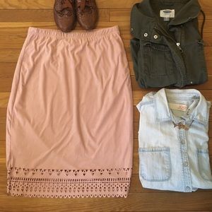 Maurice's Pale Pink Skirt