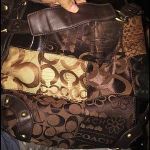 Coach brown medium purse