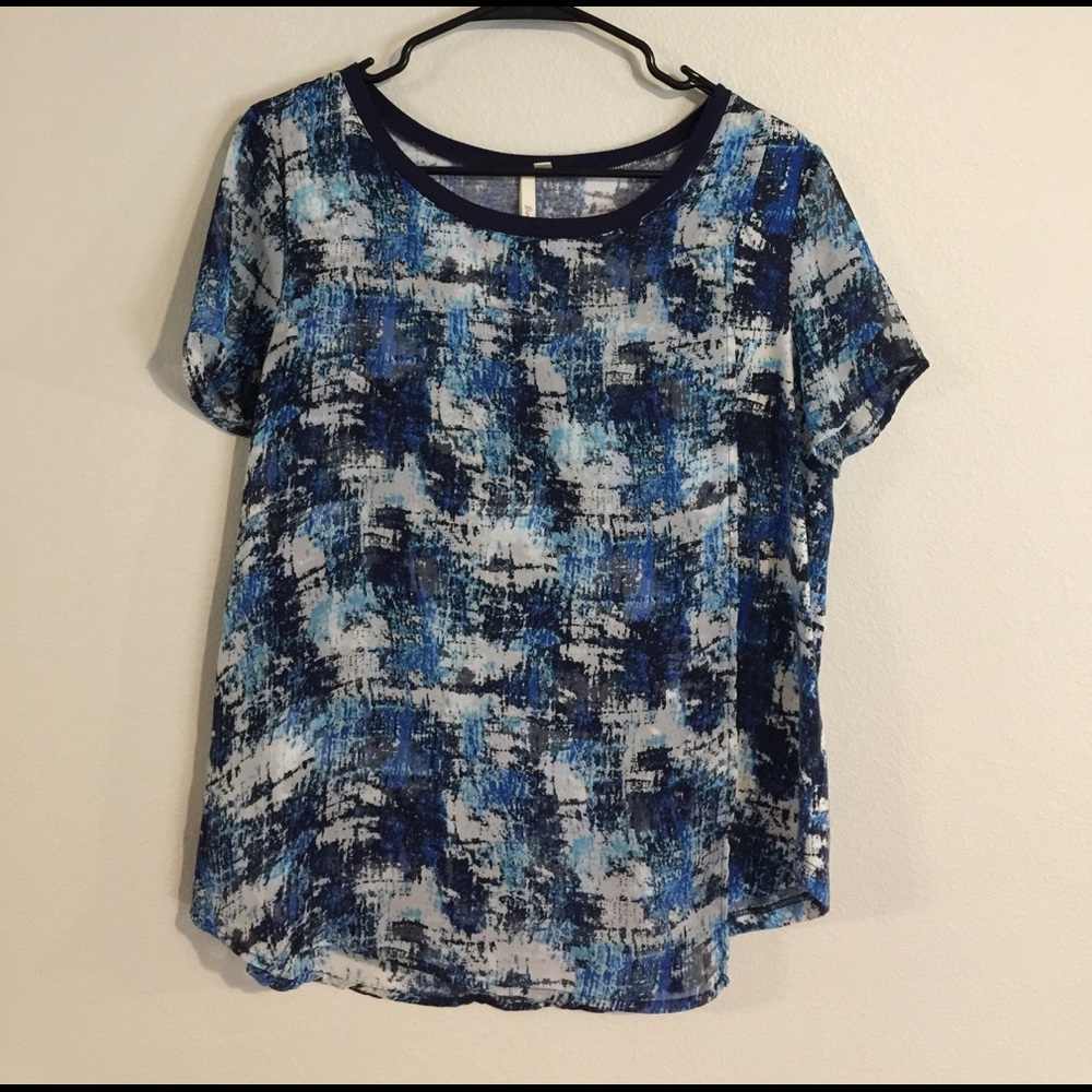 Blue Asymmetrical Nordstrom blouse
