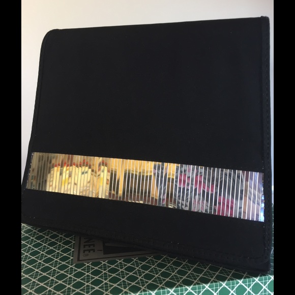 J'Renee Black Pumps/Matching Bags. Mirrored Heels - Picture 3 of 4