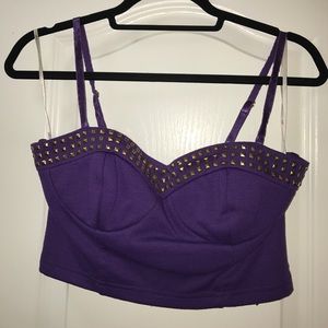 Purple Forever21 Crop Top