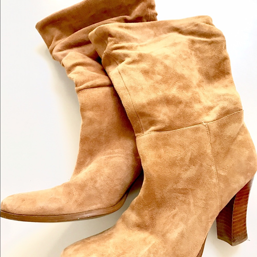 Size 6 Colin Stuart 100% leather midi slouch boots