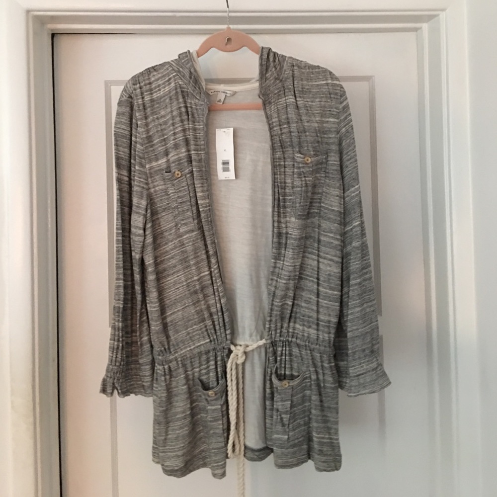 Banana Republic Gry/Wht Hooded Jacket