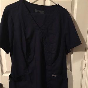 3 pairs Grey's Anatomy Navy Blue scrubs size 2xl.