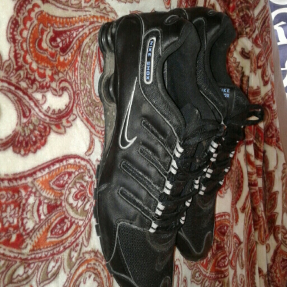Black and Blue Nike Shox