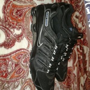 Black and Blue Nike Shox