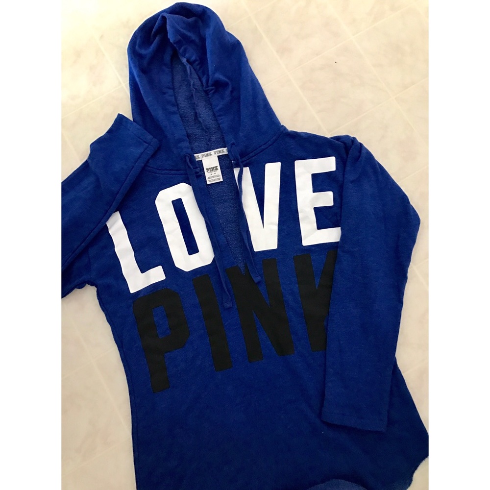 💖 VS PINK V-NECK TUNIC HOODIE
