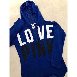 💖 VS PINK V-NECK TUNIC HOODIE