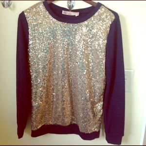 Sparkly crew sweater