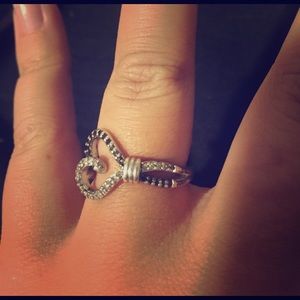 Black Diamond heart ring