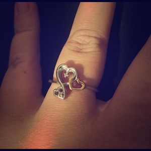 Sliver heart ring