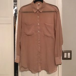 American Apparel Chiffon Button Down