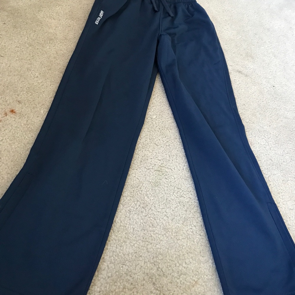 Navy blue bauer youth premium hockey sweatpants