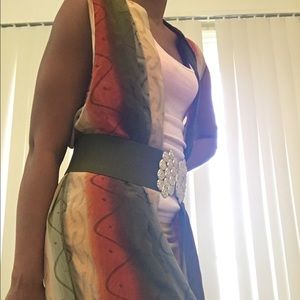 100% SILK LONG VEST