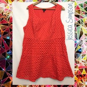 Jessica Simpson Coral Eyelet Dress!
