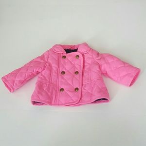 Baby Gap Quilted Peplum Jacket w/Polka Dot Lining