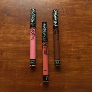 SET OF THREE Kat Von D liquid lip sticks