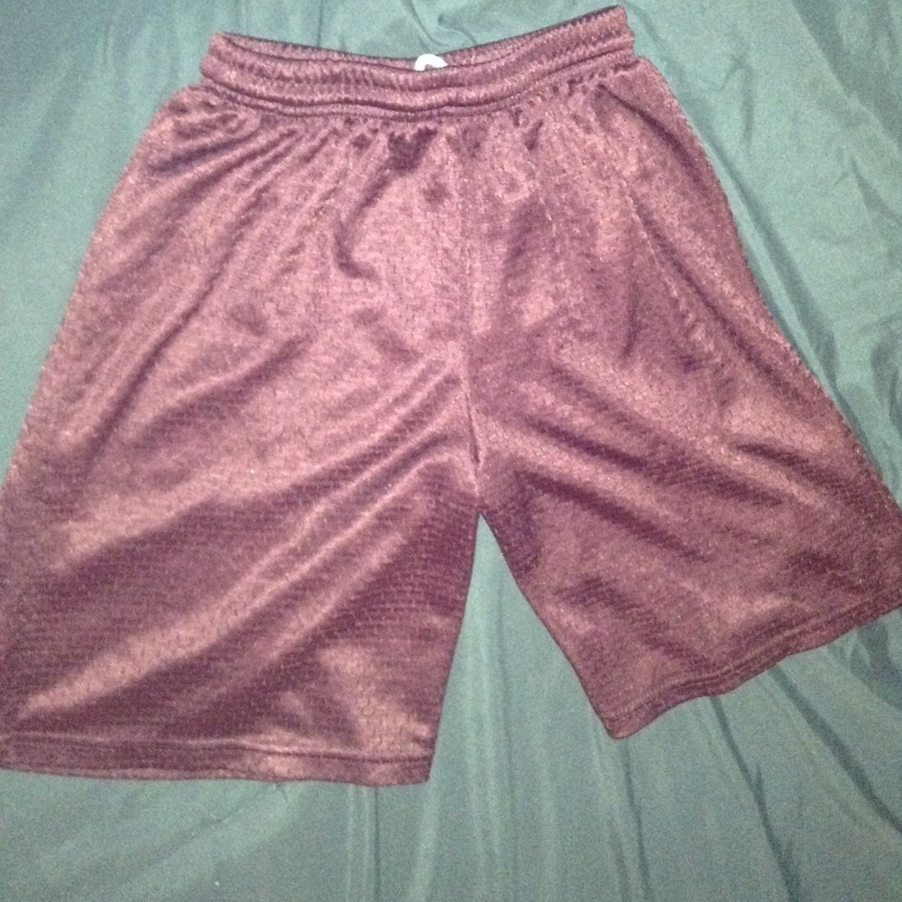 Maroon basketball shorts