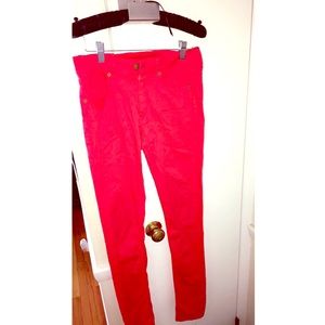 Red jeans