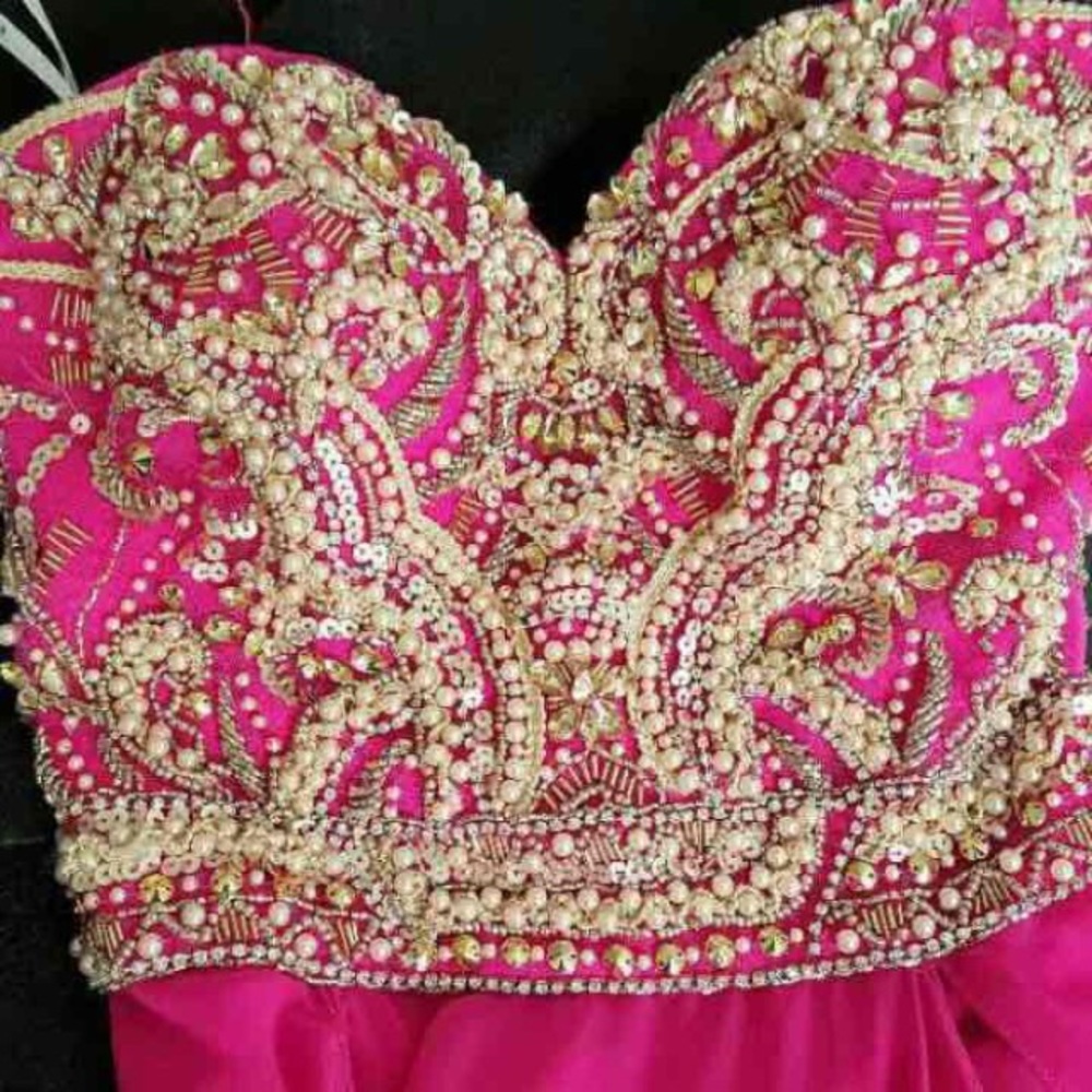 Aylce: Carnival Dress (hot pink and gold)