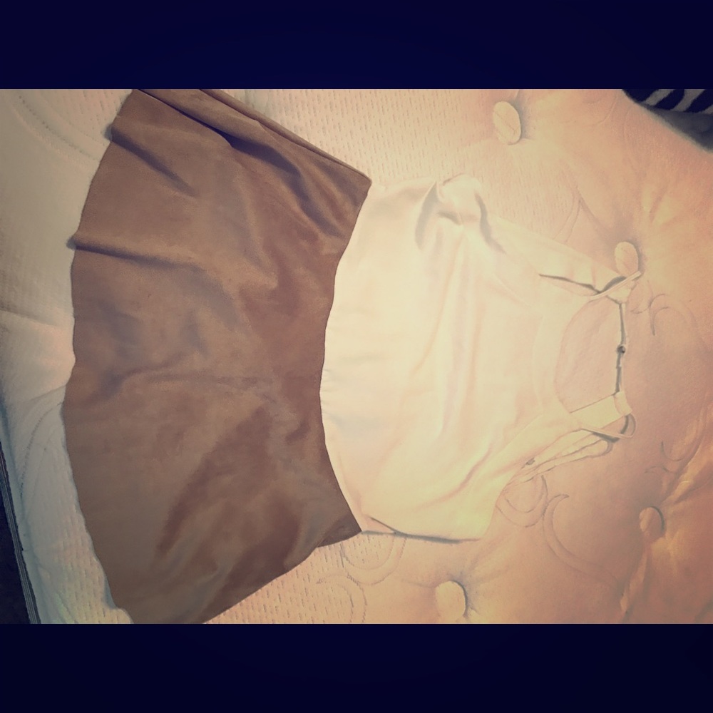 Zara top! Half suede