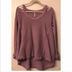 Free People Cold Shoulder Sweater