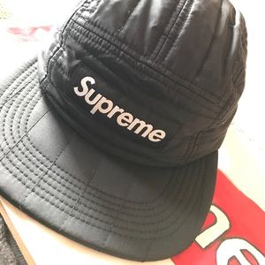 Black supreme camp cap