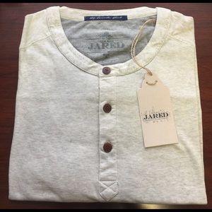 Men's Long Sleeve Henley Jersey - Stone