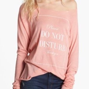 Wildfox do not disturb pink tee