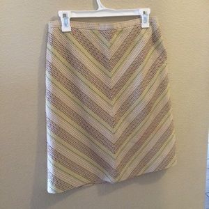 BCBG Maxazria Tan/Multi-color Skirt Size 2