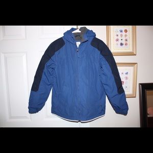 LandsEnd Kids waterproof, hooded, lined, coat.