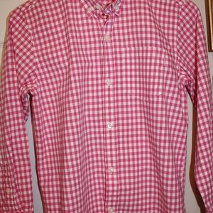 Boys Gap pink gingham check button down.
